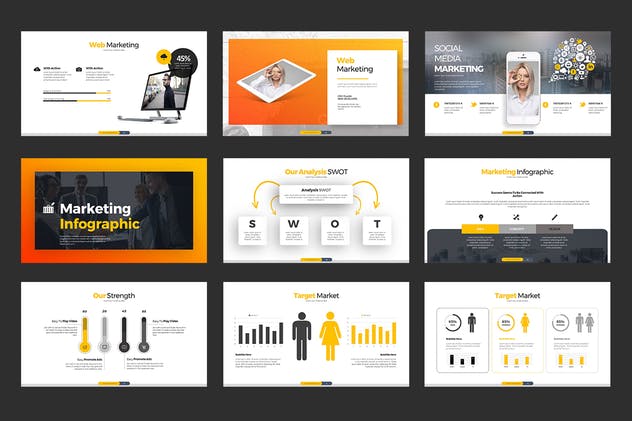 市场营销推广计划工作汇报Keynote幻灯片模板 Marketing Plan Vol 2 Keynote Templates插图(8)