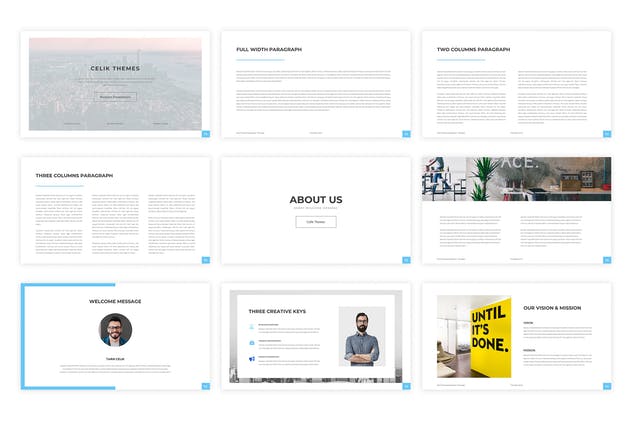 极简主义现代风格谷歌幻灯片模板 Celik Google Slides Template插图(1)