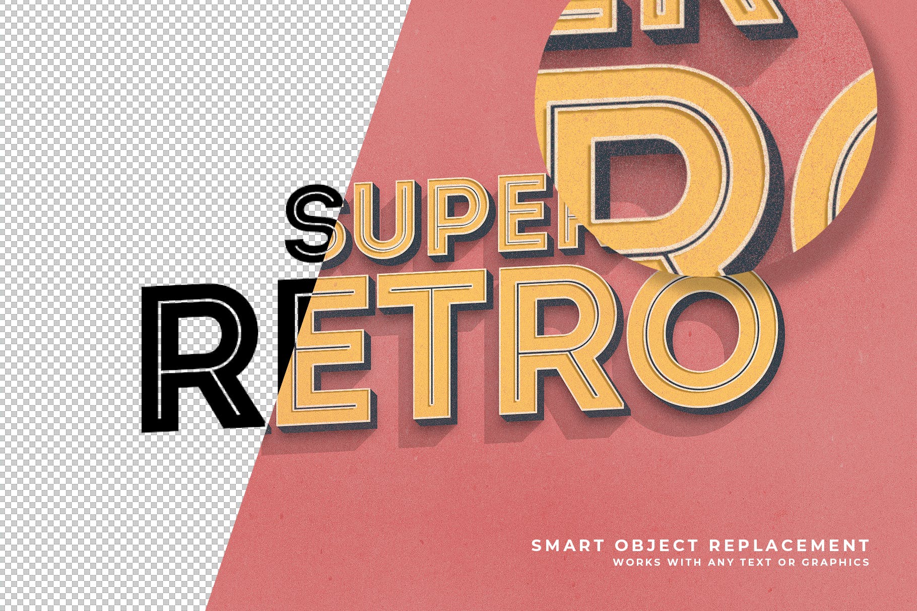 复古设计风格3D立体字体样式PSD分层模板v7 Vintage Text Effects Vol.7插图(1)