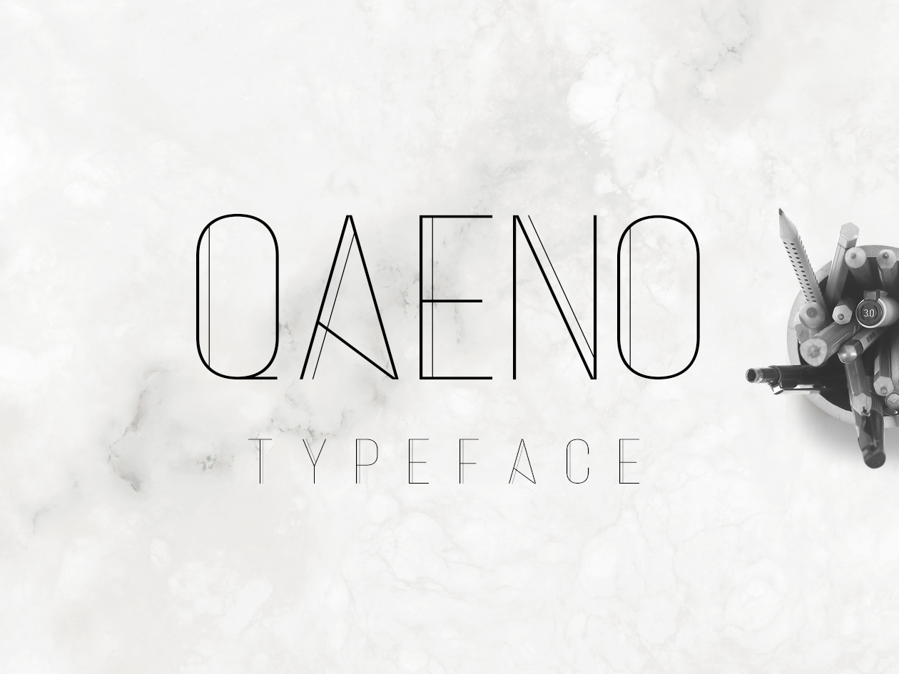 粗细线条组合英文无衬线字体素材库精选 Qaeno Font插图