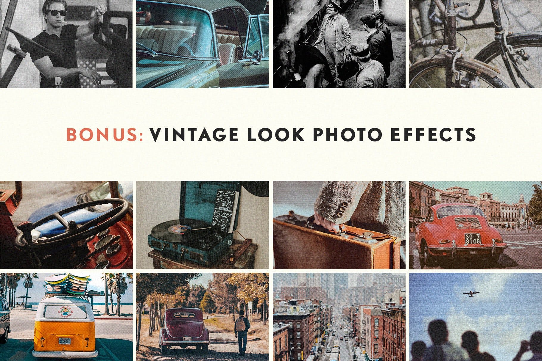 24种复古做旧风格效果PS图层样式 Hometown Texture Press Effects插图(5)