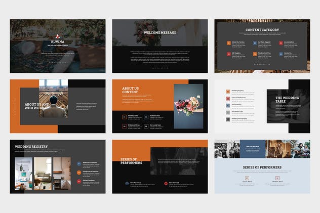 浪漫婚礼庆典策划Google Slides幻灯片模板 Ruvina : Wedding Ceremony Planner Google Slides插图(7)
