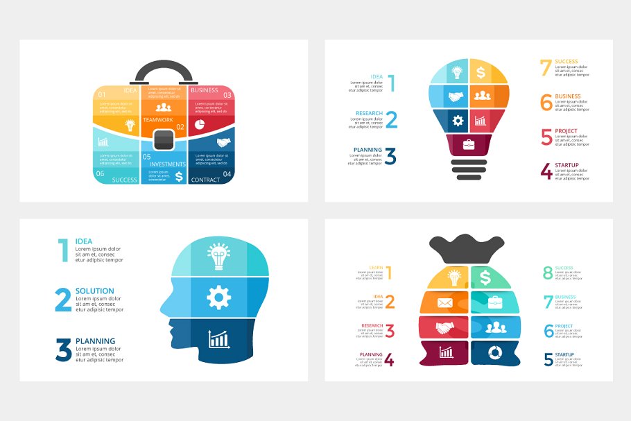 信息图形演示幻灯片模板 STARTUP – Free Updates插图(4)