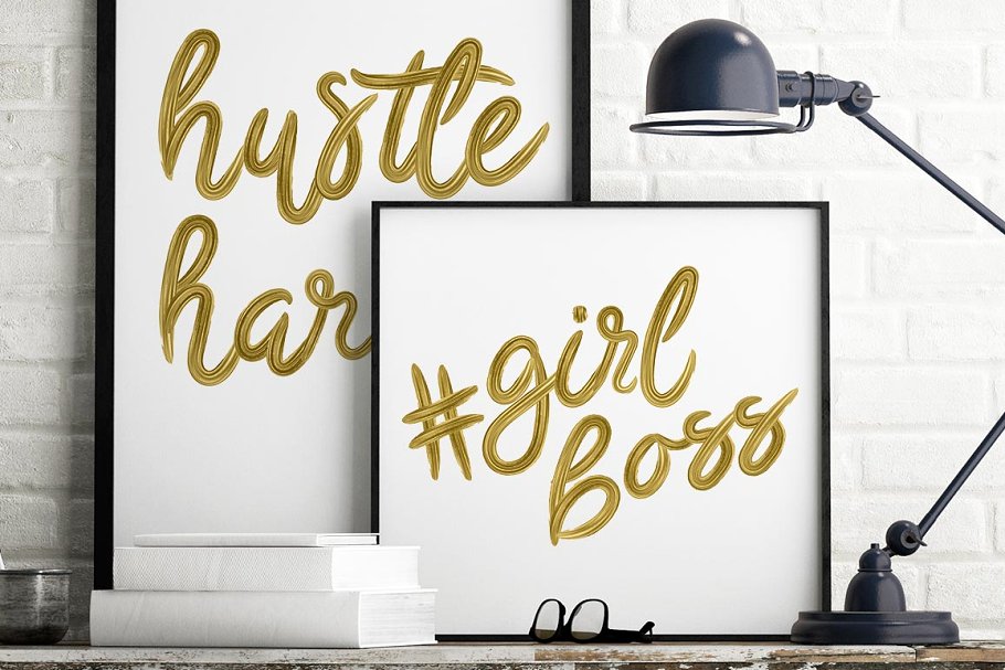 华丽的手写图形字体&PS字体笔刷 Fat & Fabulous: Graphic Brush Script插图(6)