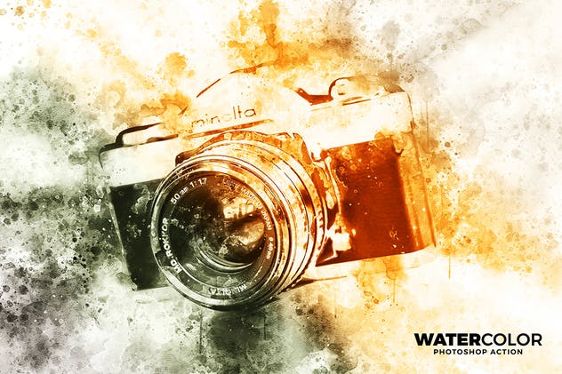 炫酷水彩油画质感照片处理效果PS动作 Watercolor Photoshop Action插图(4)