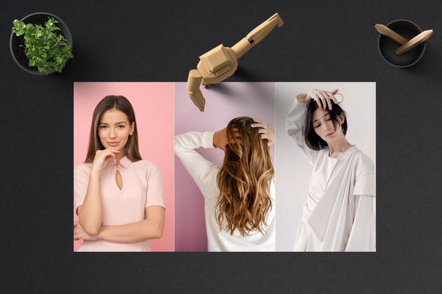 适合时尚/摄影行业的PPT幻灯片模板素材 Magazine Powerpoint Template插图(2)