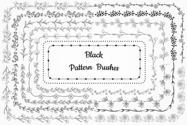 手绘花卉图案AI笔刷合集 Flexible Floral Brushes插图(4)