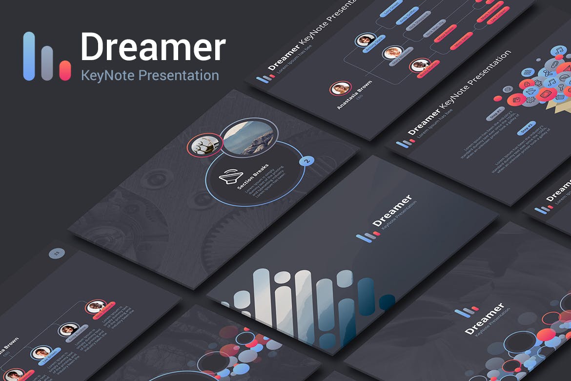 100多个独特内容的3种预制色彩的高端时尚商务商业质感的keynote幻灯片演示模版（ key）插图(6)