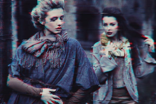 数字故障扭曲毛刺抽象照片特效PS图层样式v3 Glitch Photoshop PSD Template Ver. 3插图(4)