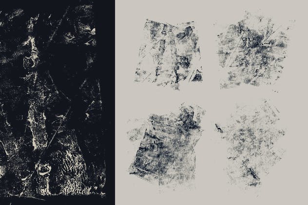 24款仿旧做旧效果纹理图层PS笔刷 24 Distressed Texture Brushes插图(3)