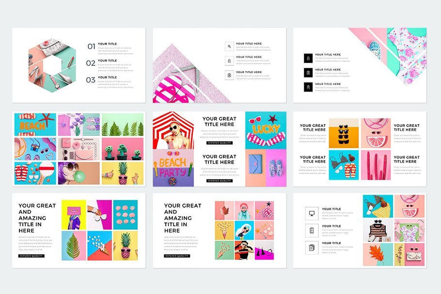 多用途现代时尚潮人元素幻灯片模板 Modern Powerpoint插图(30)