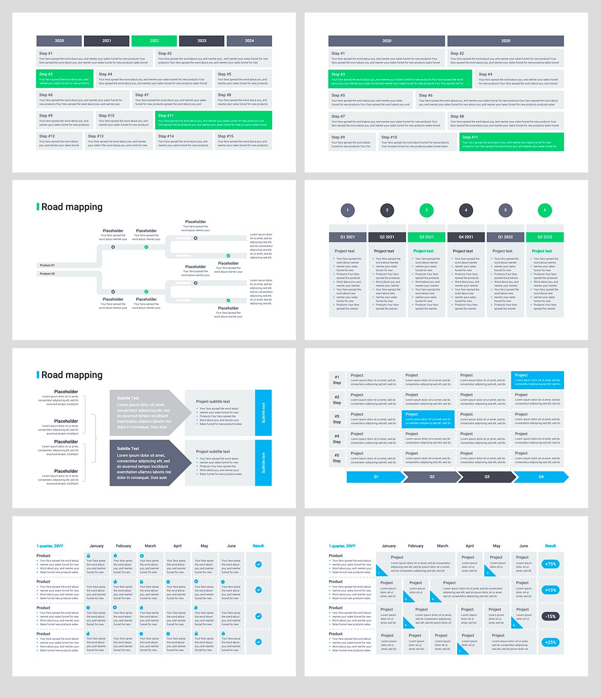 产品路线规划谷歌幻灯片设计模板 Product Roadmap Google Slides插图(3)