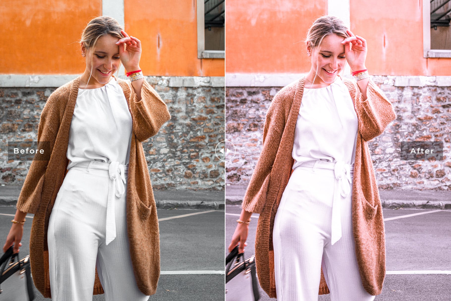 粉红明快梦幻效果照片调色滤镜LR预设下载 Sweet Pink Mobile & Desktop Lightroom Presets插图(1)