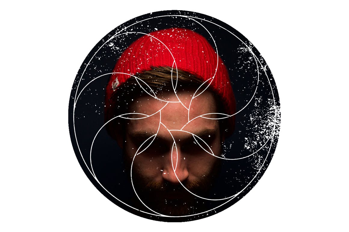 12个破损几何图形背景PSD分层模板 Instagram Textured Geometric Masks插图(8)