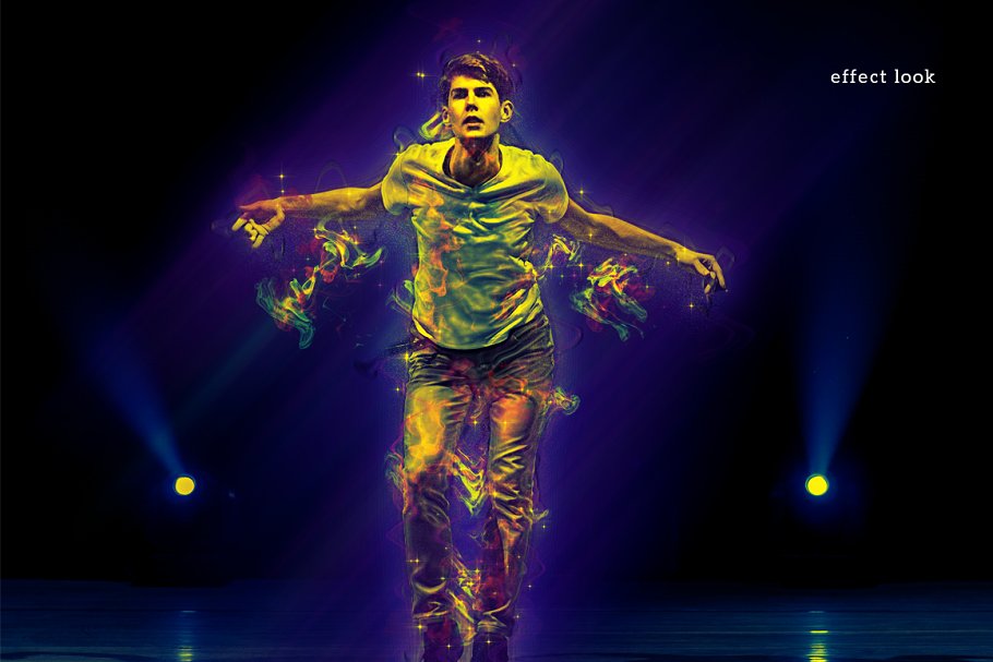 运动能量彩墨特效Photoshop动作 Energy Photoshop Action插图(3)