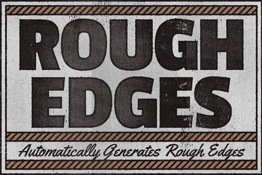 12款复古墨辊印刷效果图层样式 Rolled Ink Texture Auto-Press插图(3)