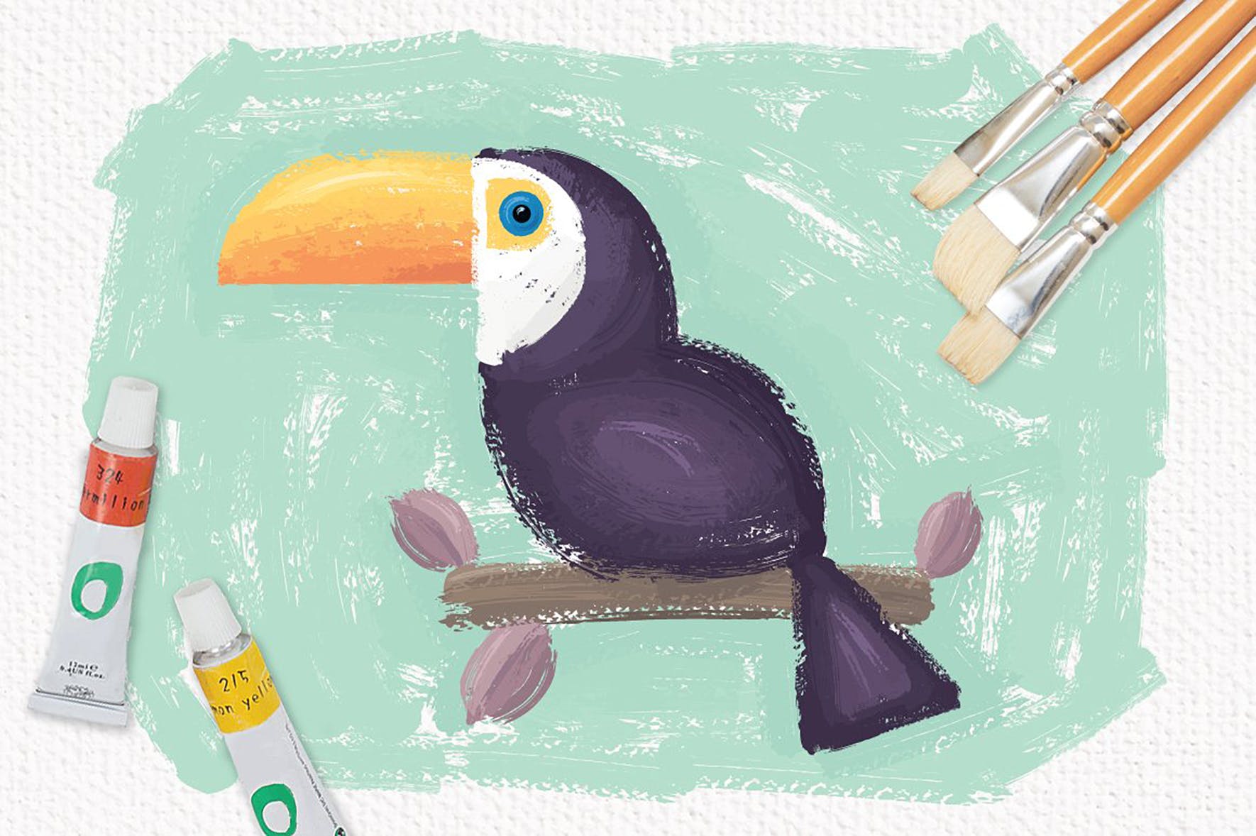 高品质油画质感AI画笔笔刷 Outstanding Oil Paint Brushes插图(4)