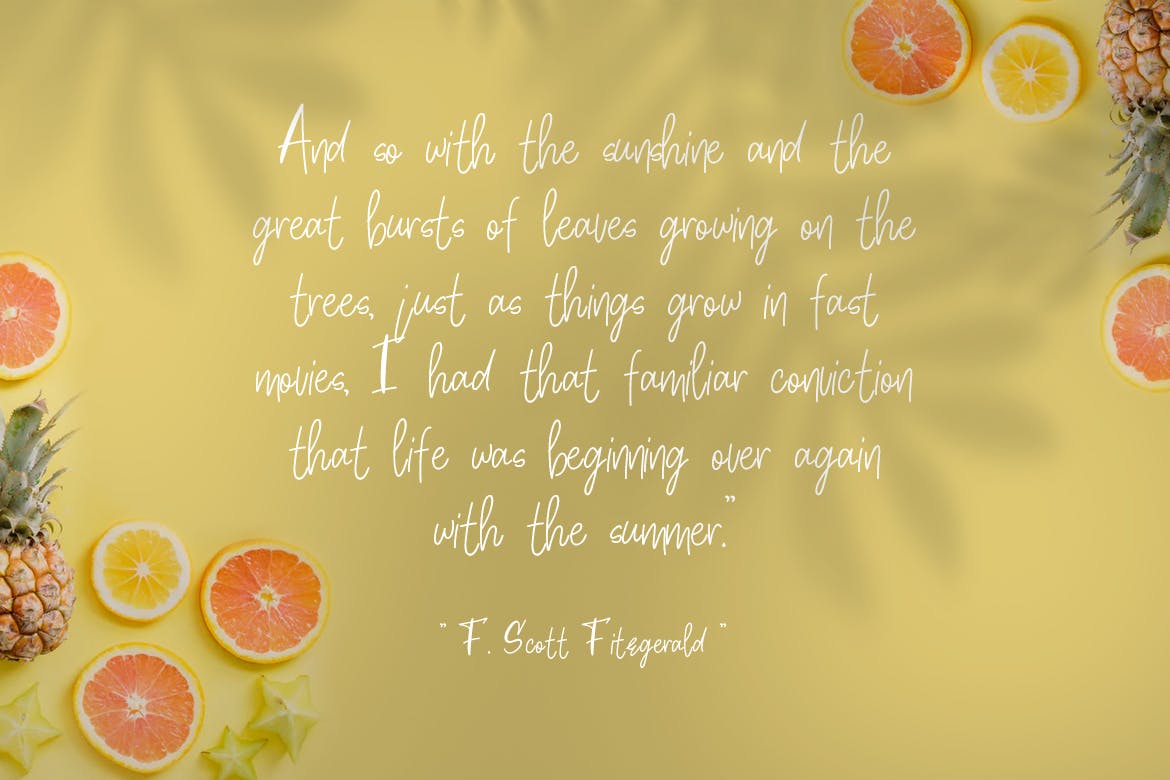 休闲主题设计适用的英文手写字体 Summertime – Thin Casual Script Font插图(2)