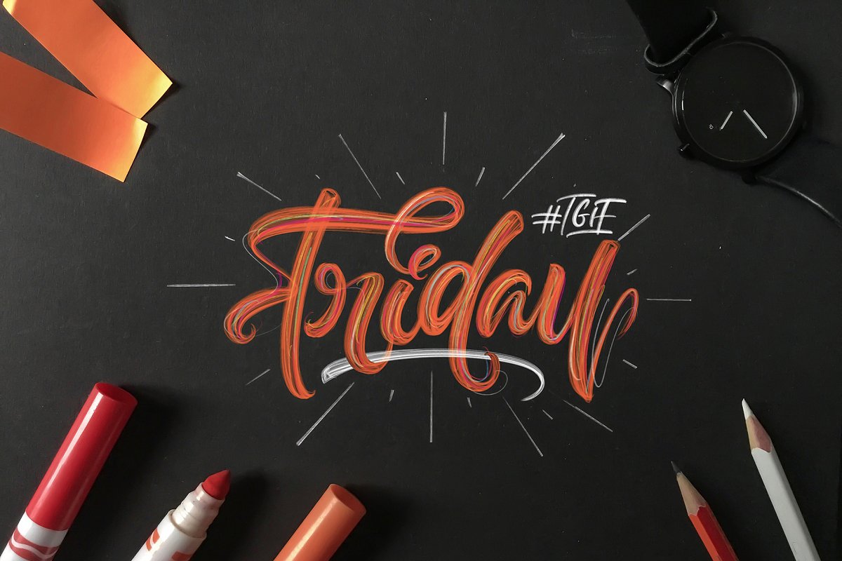 创意Procreate专用字体笔刷包下载插图(2)