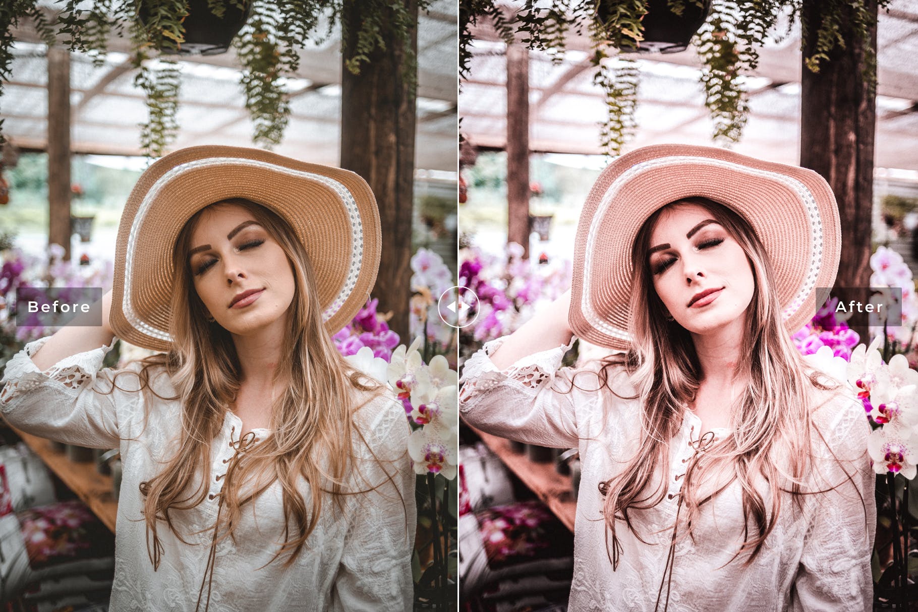 粉红明快梦幻效果照片调色滤镜LR预设下载 Sweet Pink Mobile & Desktop Lightroom Presets插图(2)