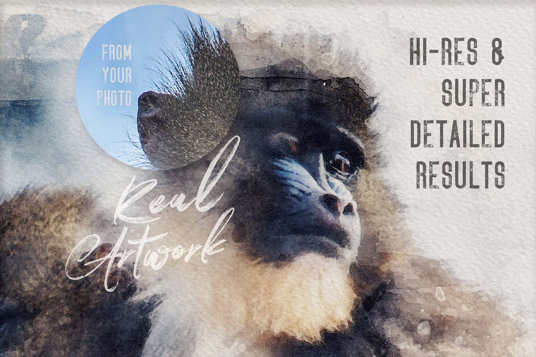 超级水彩画创作生成PS水彩效果PSD分层模板3 The Ultimate Watercolor Creator 3插图(3)