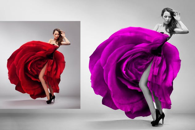 区域色彩海报照片特效PS动作 Selective Color Area Photoshop Action插图(4)