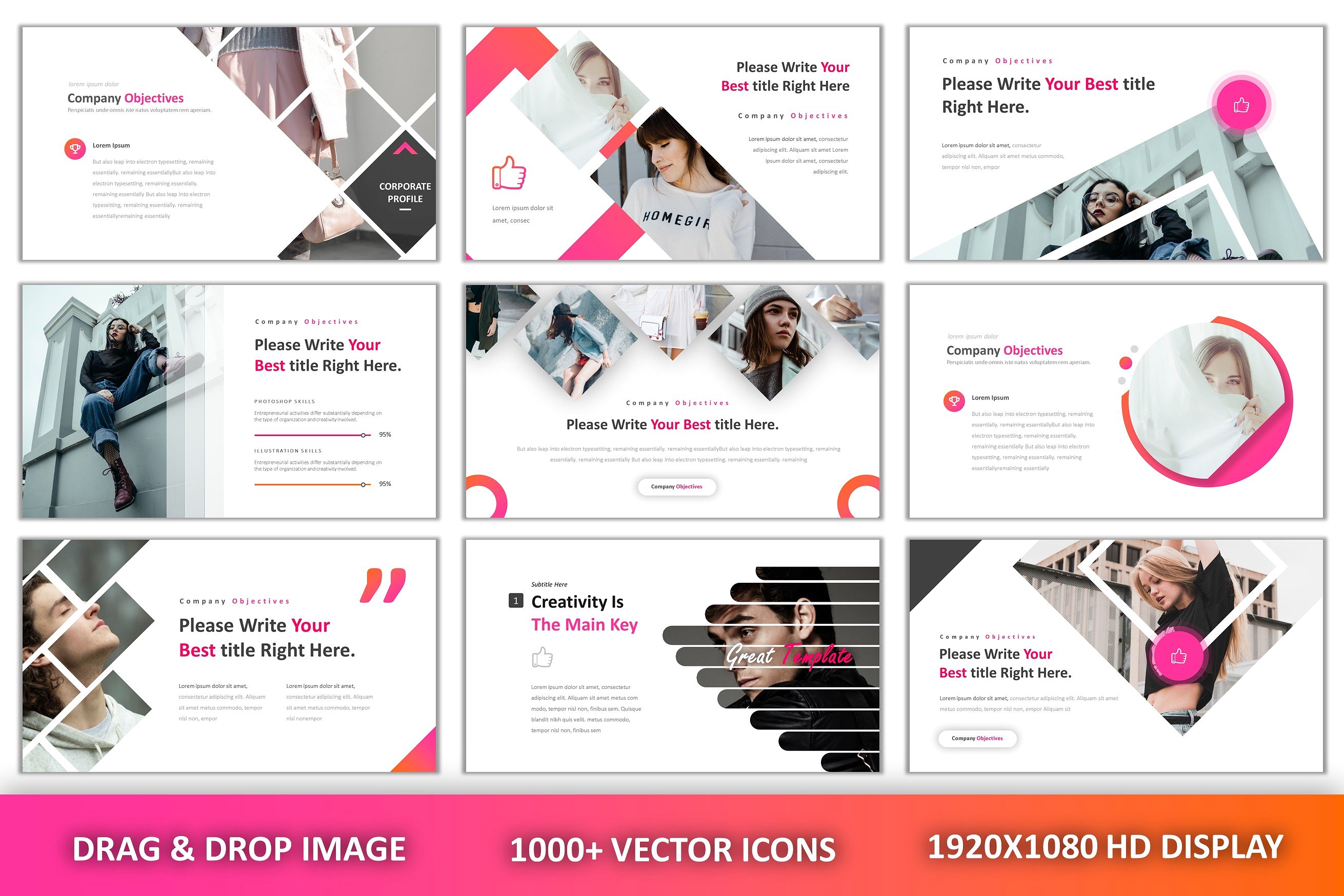 现代创意独特布局的PPT模板下载 Great Modern Creative Powerpoint [pptx]插图(2)