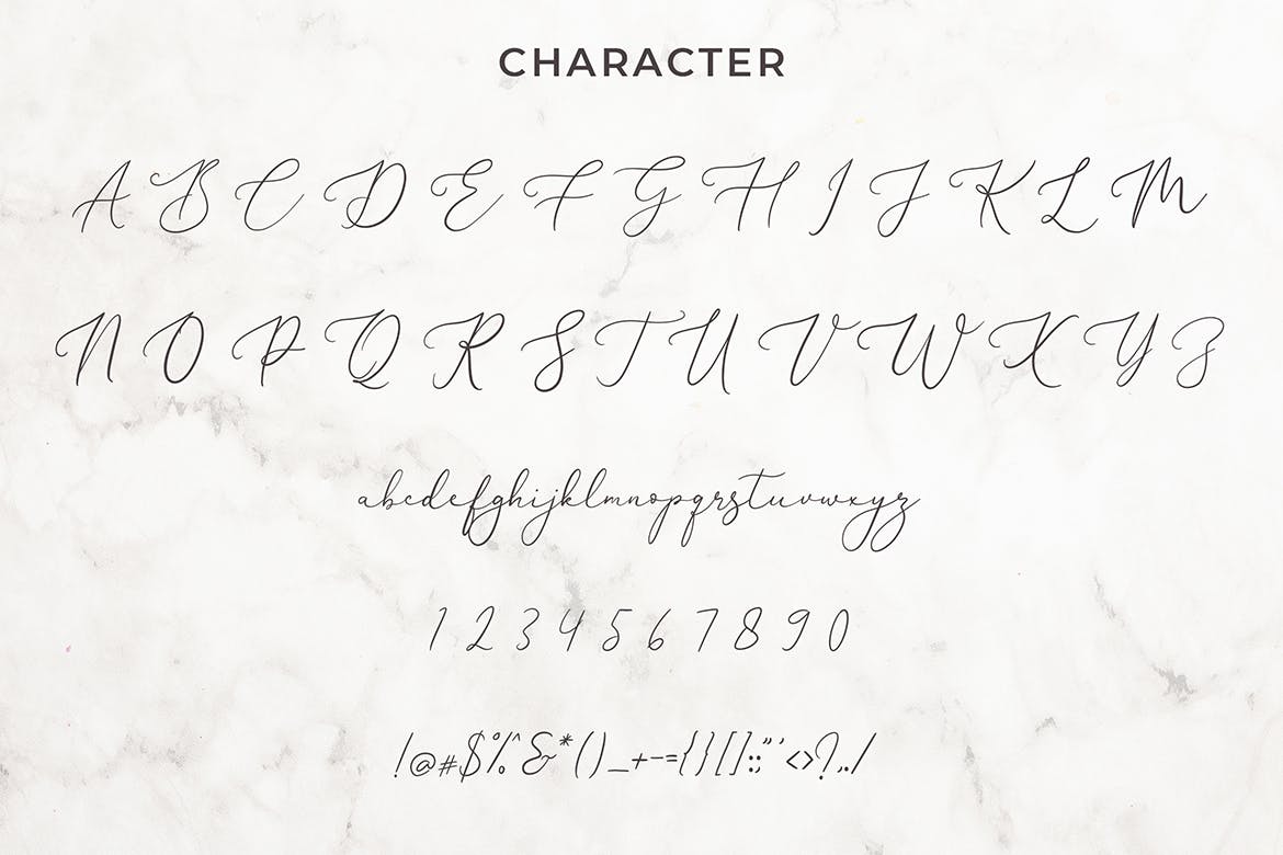 独特手写连笔书法英文字体素材库精选 Brianna Qasim Beautiful Calligraphy Font插图(6)