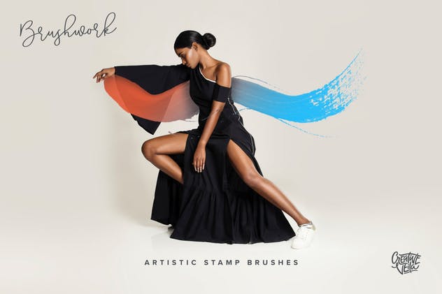 100个艺术印章画笔PS&Procreate笔刷 Brushwork: Artistic Procreate & Photoshop brushes插图(4)