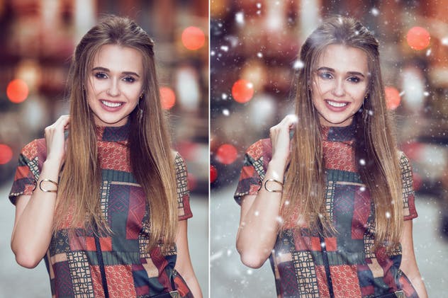 雪花飘雪特效PS动作 Snow Effect Photoshop Action插图(9)