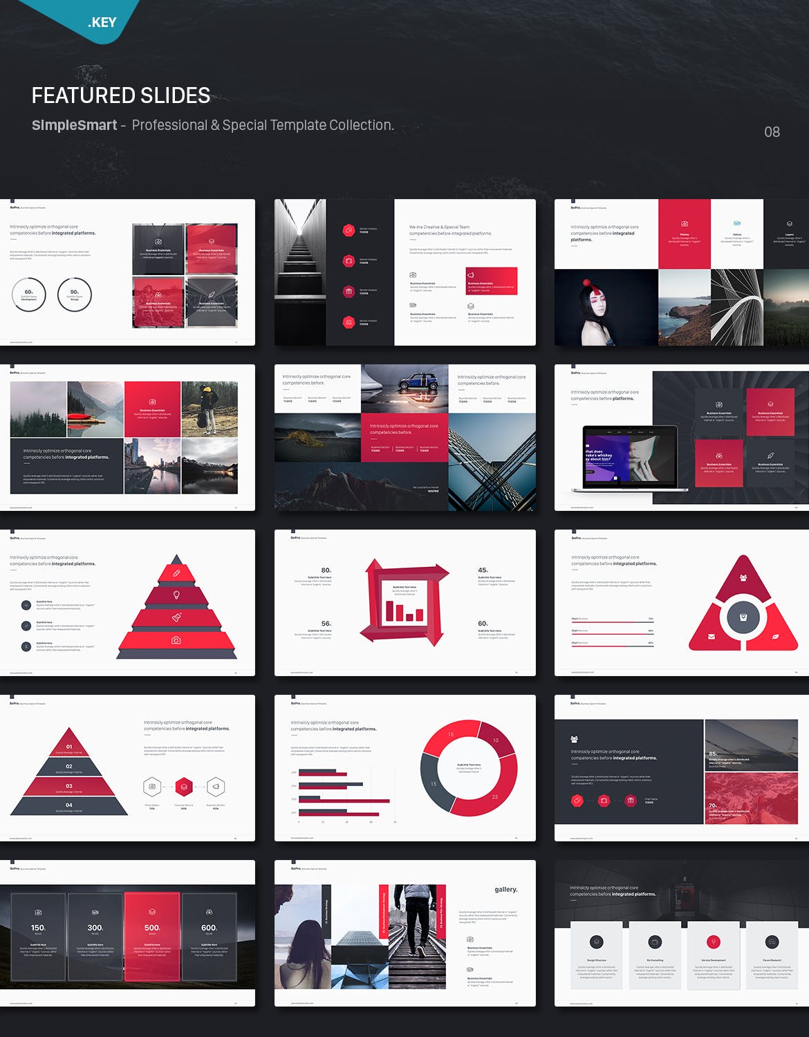 高端时尚的商务商业提案keynote幻灯片演示模版（key）插图(8)