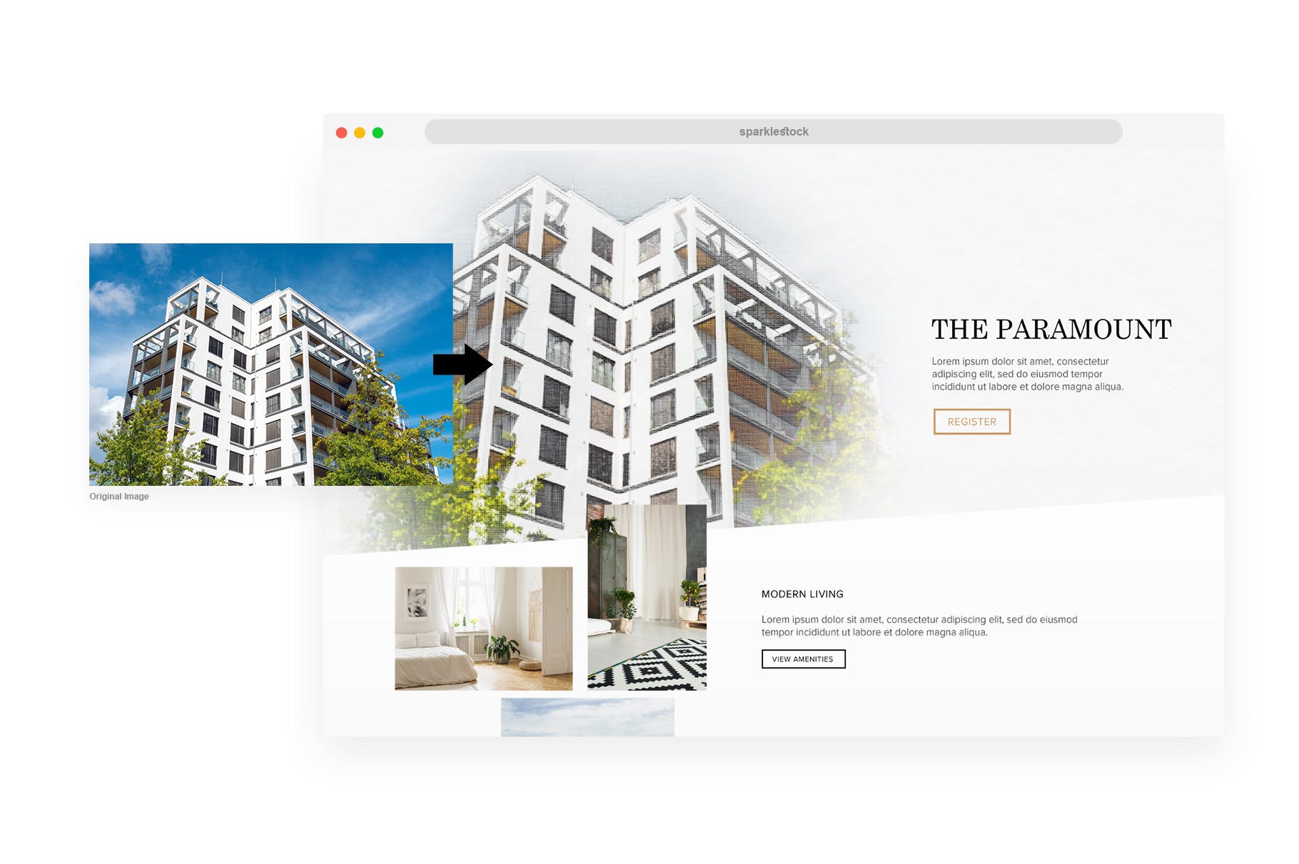 10个人工智能建筑素描草图生成PS动作 10 AI Architecture Sketch Photoshop Actions插图(5)
