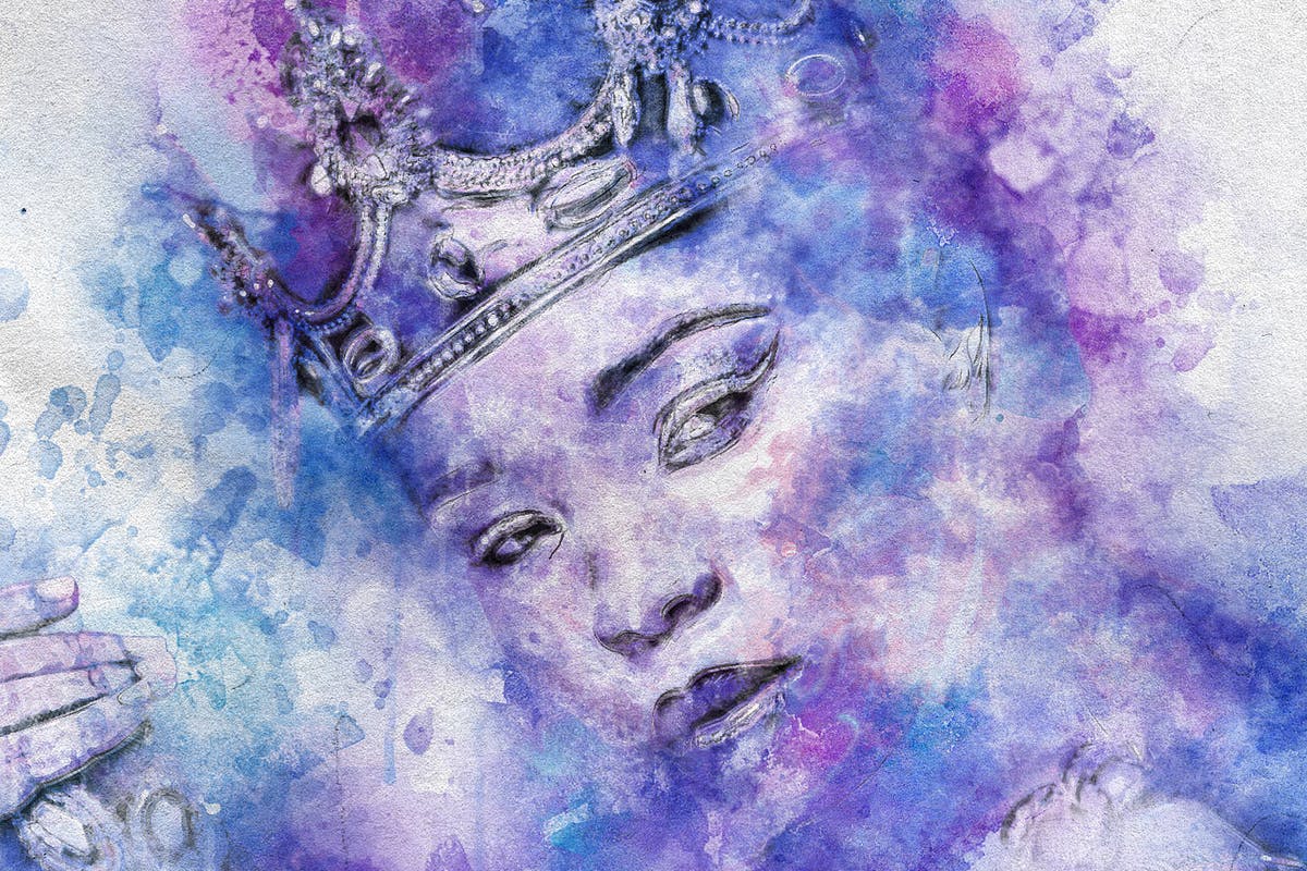 炫彩照片水彩艺术效果生成PS动作 Watercolor Photoshop Action插图