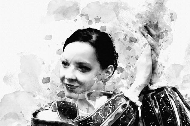 中国水墨风效果一键生成PS动作 Ink Art Photoshop Action插图(13)