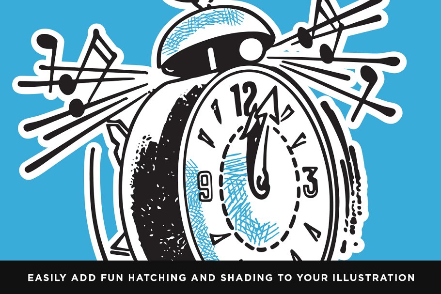 高中怀旧风涂鸦笔画AI笔刷 Irvington High Vector Brushes插图(1)