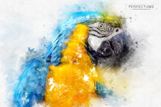 水彩插画大师PS动作 Perfectum 3 – Watercolor Master Photoshop Action插图(2)