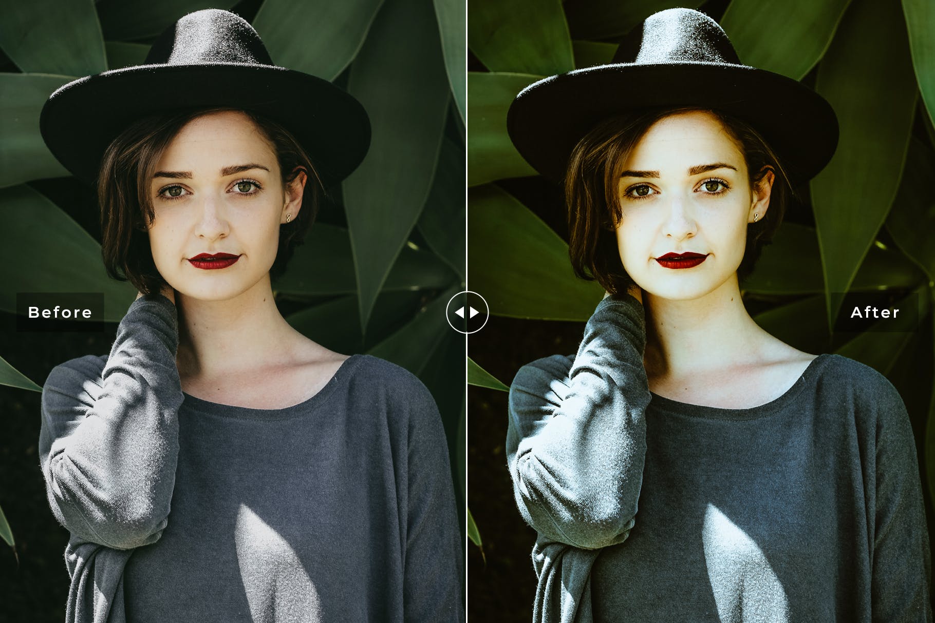 浅绿流行色调人像摄影后期处理LR调色预设 Tropical Mobile & Desktop Lightroom Presets插图(5)