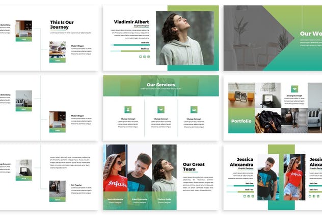 简约渐变色配色风格Keynote幻灯片模板 Fromis – Simply Gradient Keynote Template插图(2)