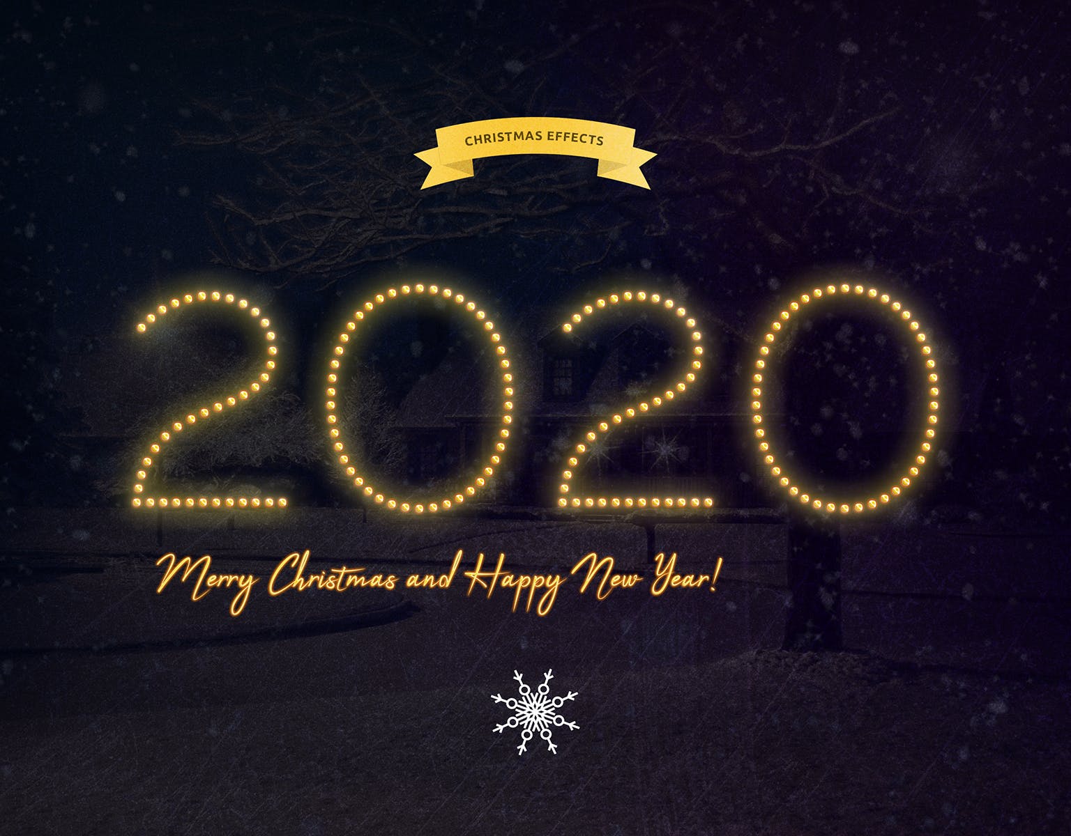 圣诞节主题海报文字样式PSD分层模板 Christmas Text Effects插图(7)