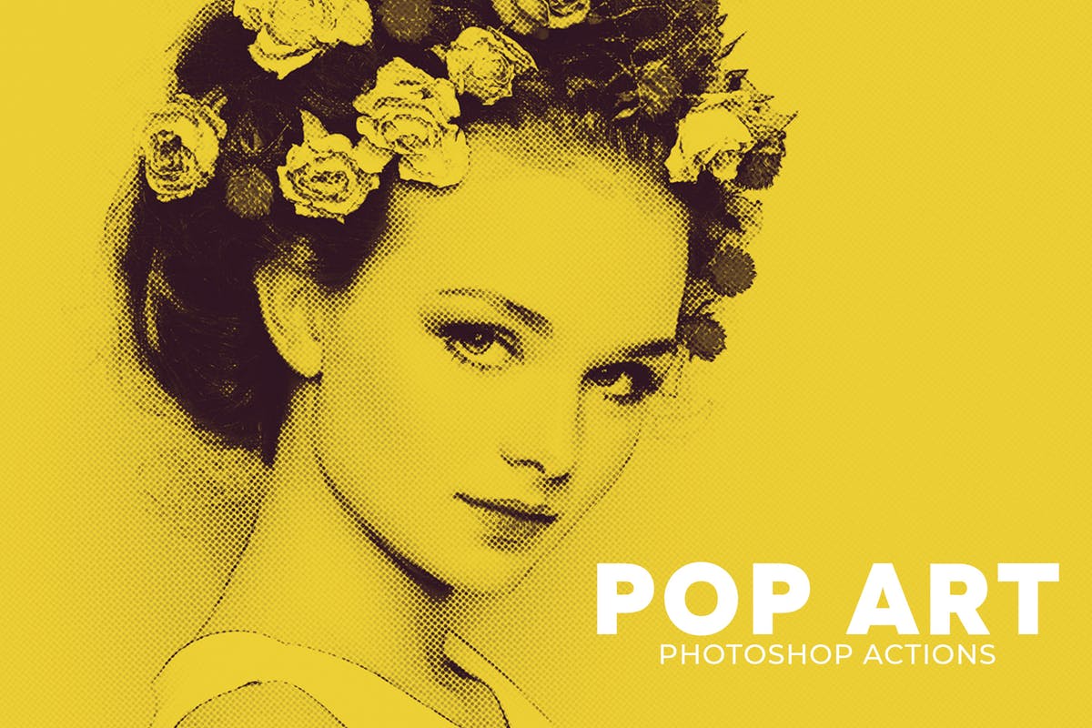 20款流行艺术效果照片后期处理调色滤镜PS动作v1 Pop Art Photoshop Actions插图