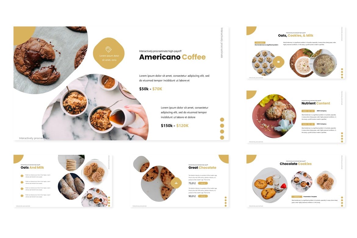 烘焙主题品牌推介素材库精选Google演示模板 Oat Cookies – Google Slide Template插图(3)