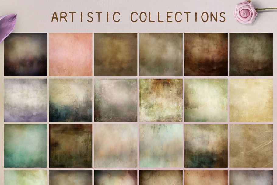 情人节主题适用的背景叠层 Valentine Textures/Overlays Set插图(3)