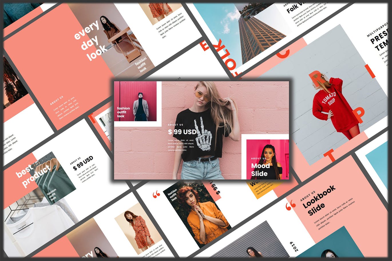 时尚产品目录Keynote演示文稿设计模板 The Script Lookbook – Keynote Template插图(1)