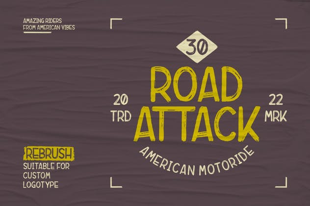 真实画笔笔刷英文书法无衬线字体 Rebrush Typeface插图(6)