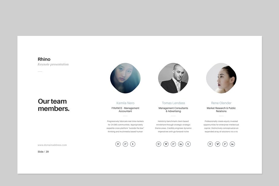 115+页企业产品团队介绍 Keynote 幻灯片模板 RHINO Keynote Presentation Template插图(5)