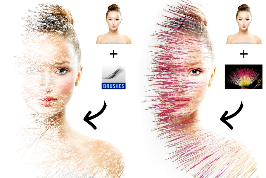 抽象化人脸照片处理 PS 动作 Displacement – Ps Actions插图(2)