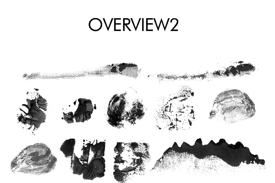 100种随性画笔笔画图案PS笔刷 100 Messy Photoshop Brushes插图(2)