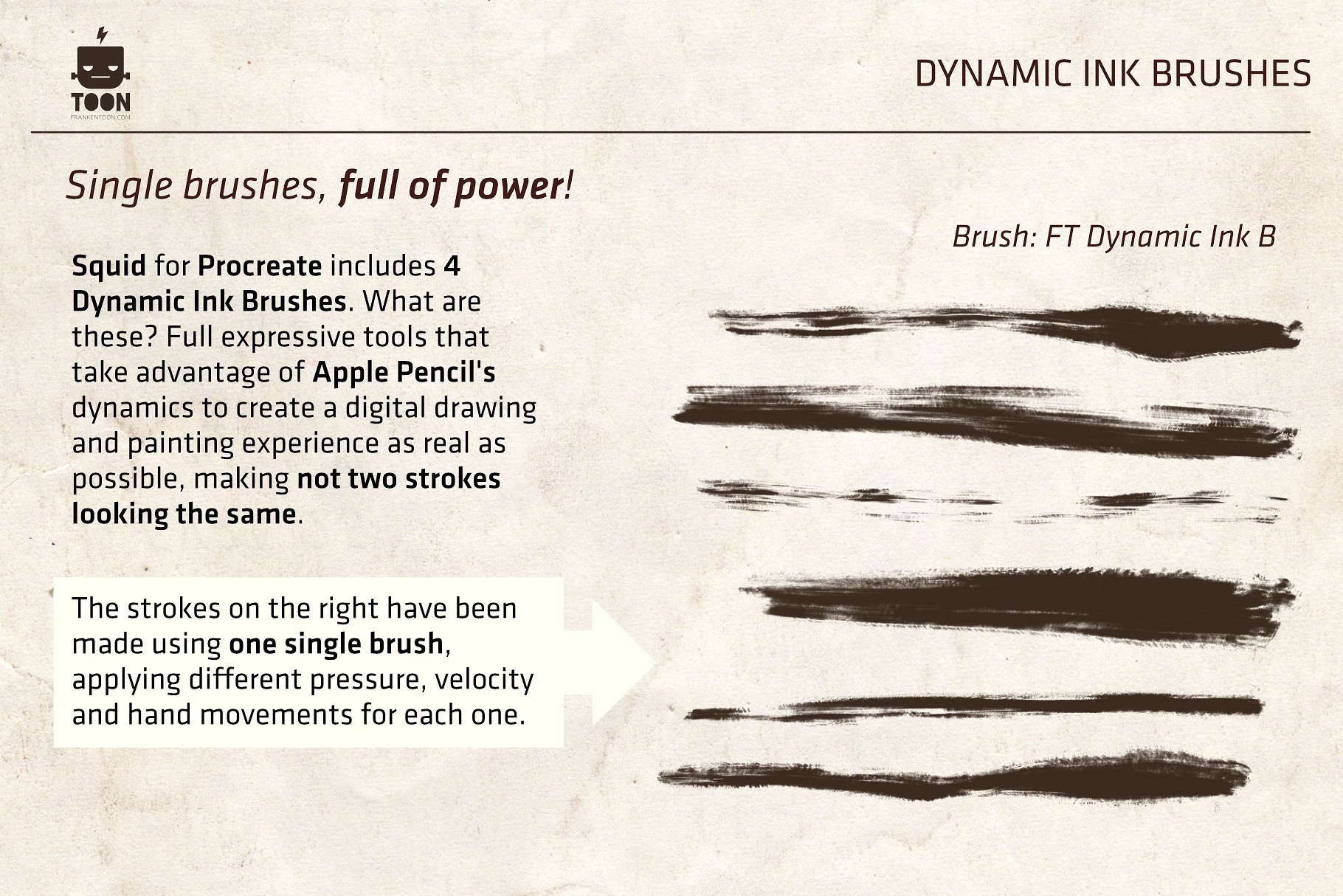 仿鱿鱼触须形状笔画Procreate笔刷 Squid Brush Pack for Procreate插图(3)