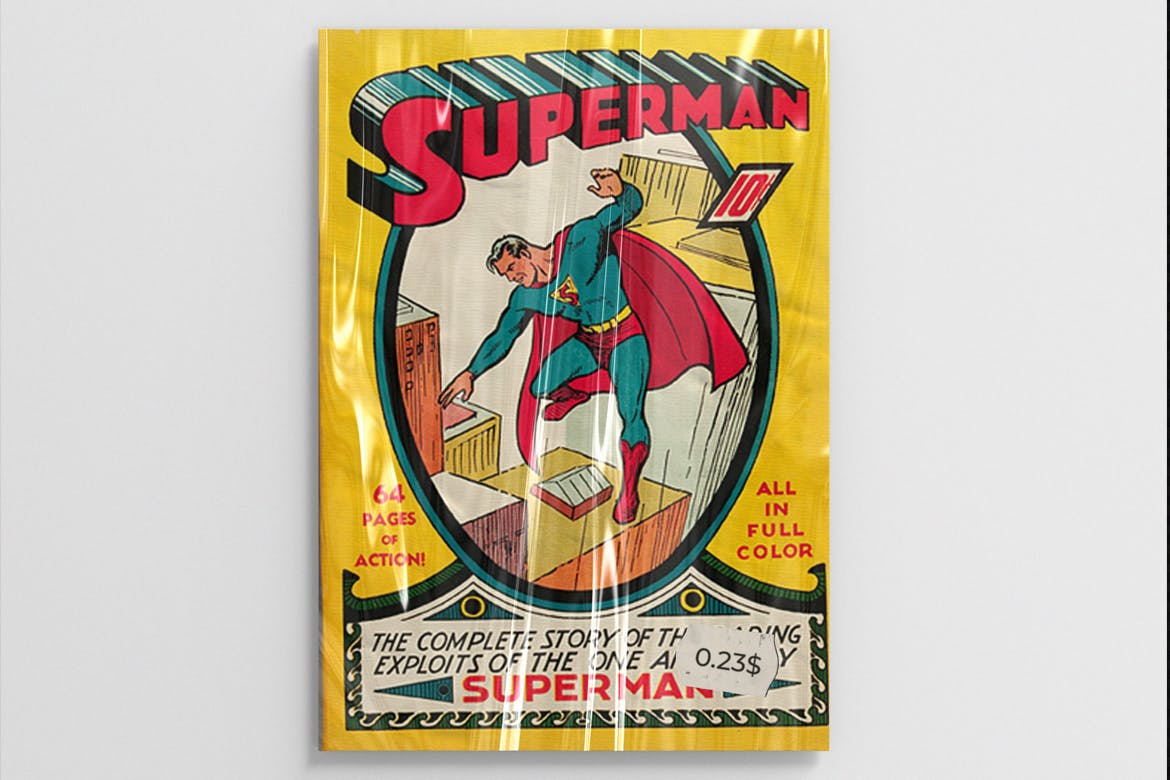 塑料伸缩膜包装效果图PSD分层模板 Plastic Foil Wrap Overlays插图(3)