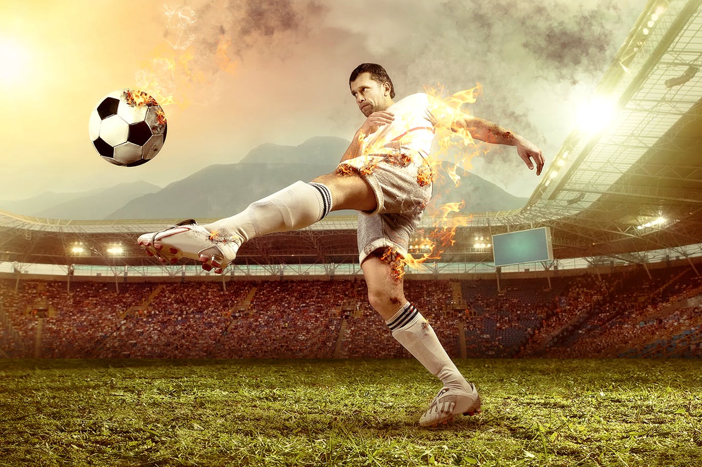 熊熊火焰照片人物燃烧特效效果PS动作 Burning Torch CS4+ Photoshop Action插图(4)